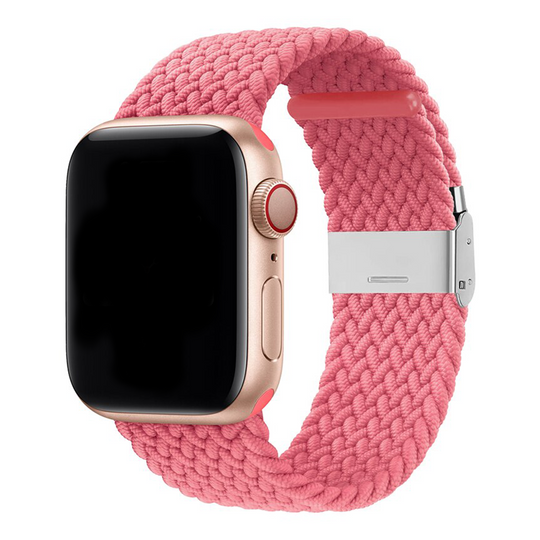 Pink Braided Buckle Band for Apple Watch