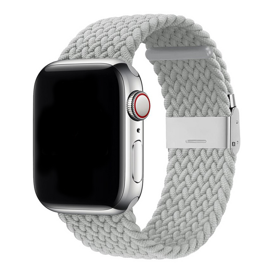 White Braided Buckle Band for Apple Watch