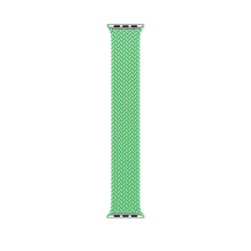 Bright Green Braided Solo Loop Apple Watch Straps - Band View