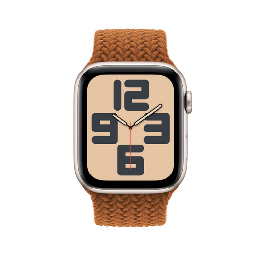 Coffee Braided Solo Loop Apple Watch Straps - Side View