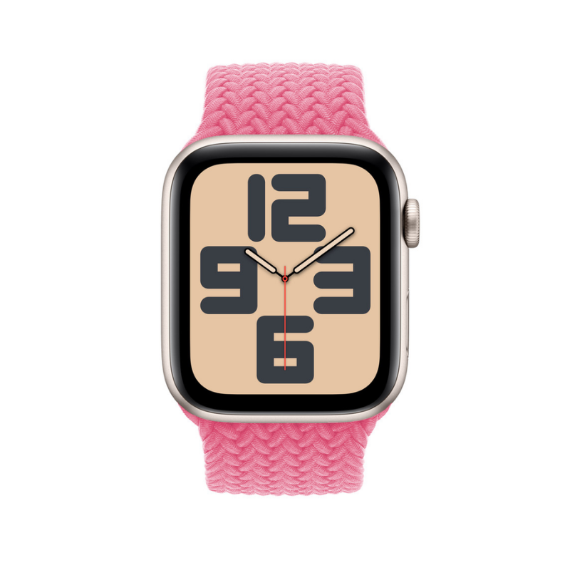 Flamingo Braided Solo Loop Apple Watch Straps - Side View