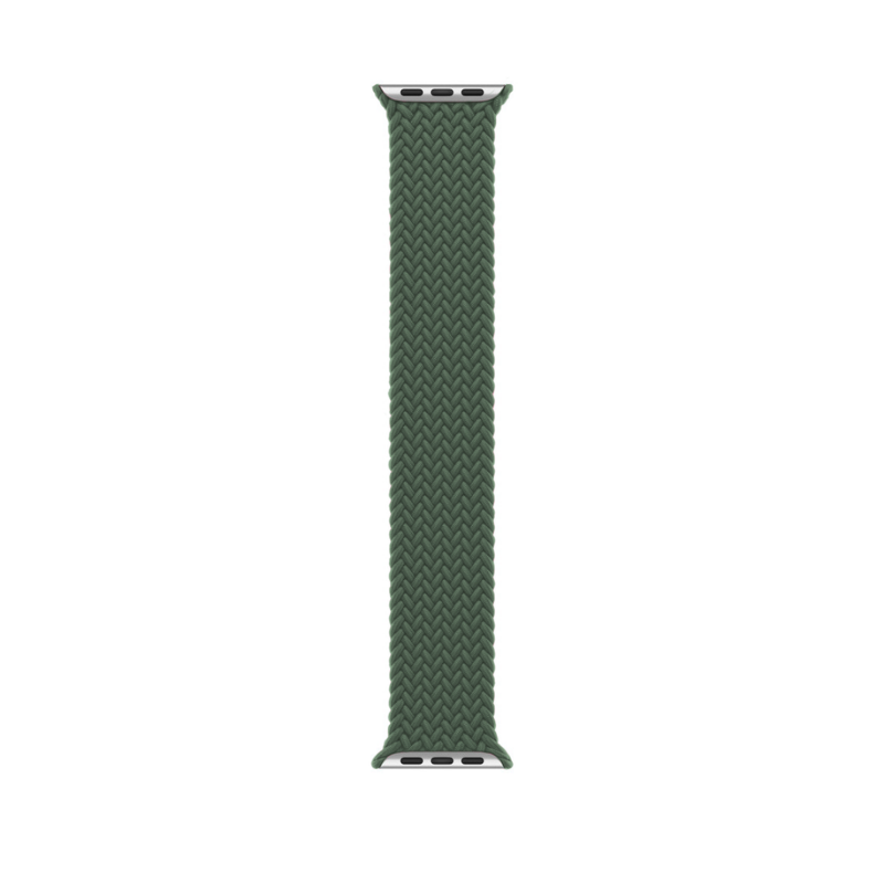 Green Braided Solo Loop Apple Watch Straps - Band View