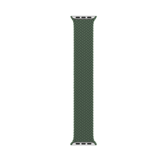 Green Braided Solo Loop Apple Watch Straps - Band View