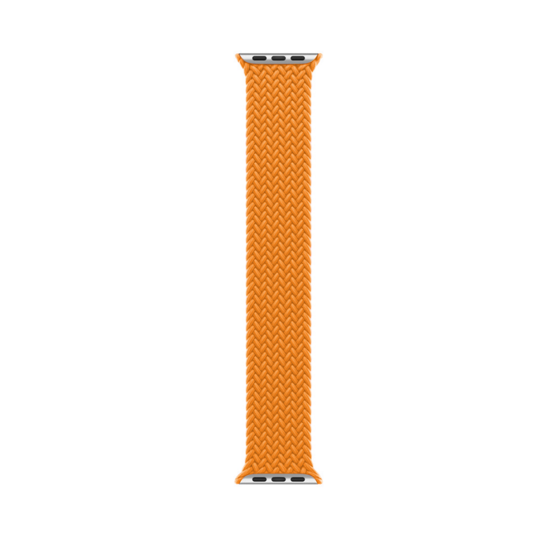 Orange Braided Solo Loop Apple Watch Straps - Band View