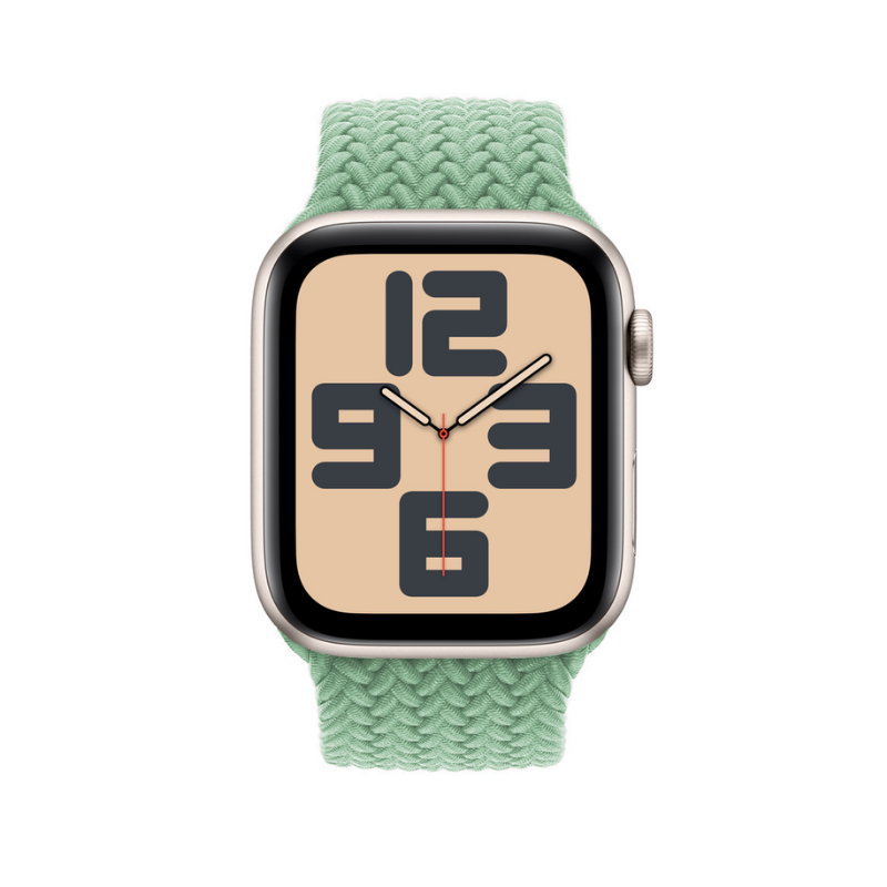 Pistachio Braided Solo Loop Apple Watch Straps - Side View