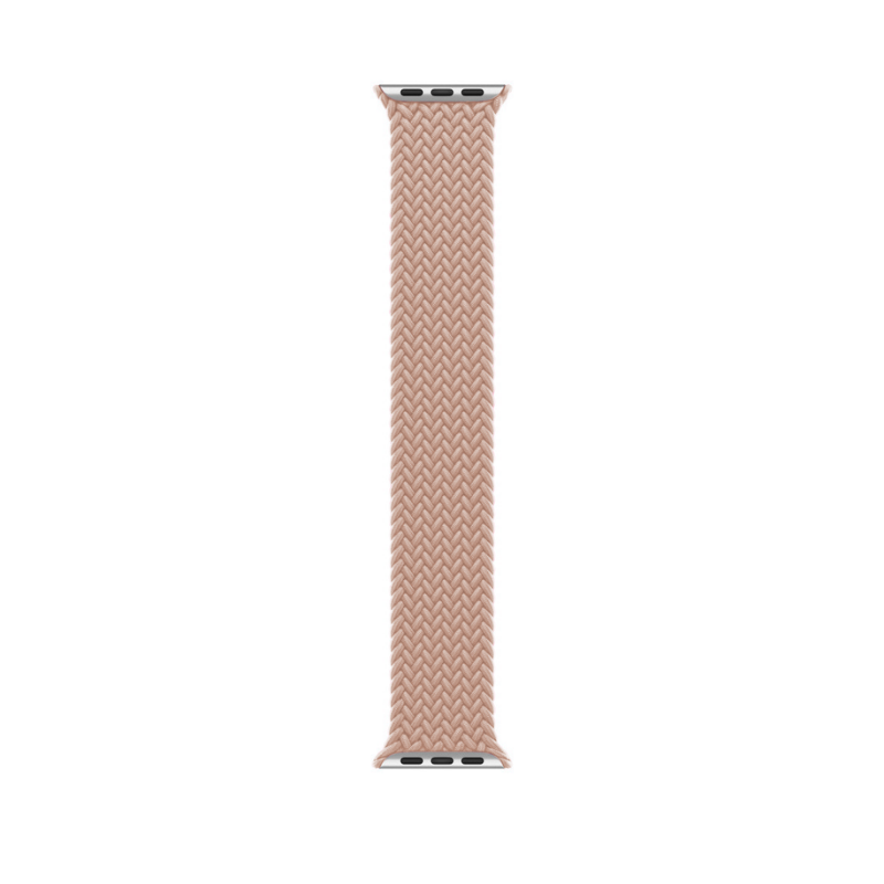 Sand Pink Braided Solo Loop Apple Watch Straps - Band View