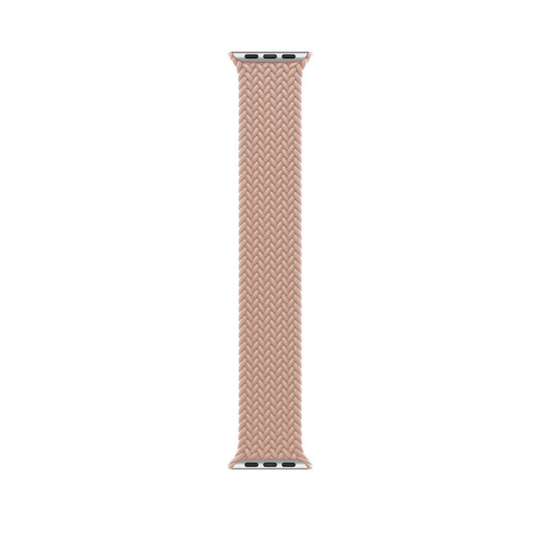 Sand Pink Braided Solo Loop Apple Watch Straps - Band View