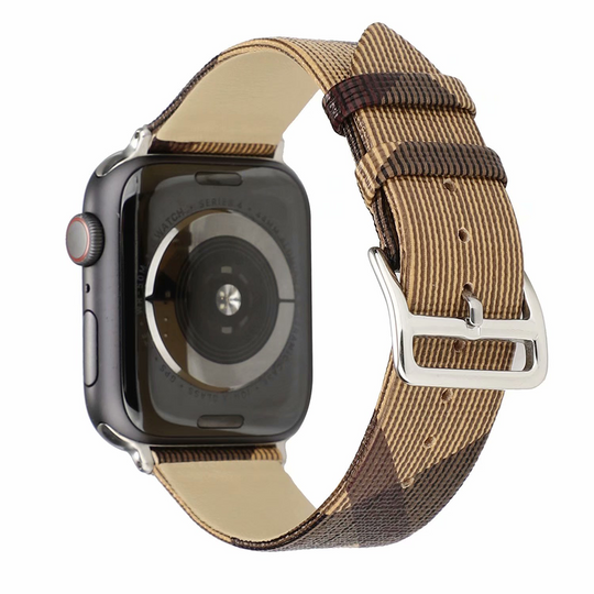 Leather Lattice Strap for Apple Watch  1 to 8, SE & Ultra series