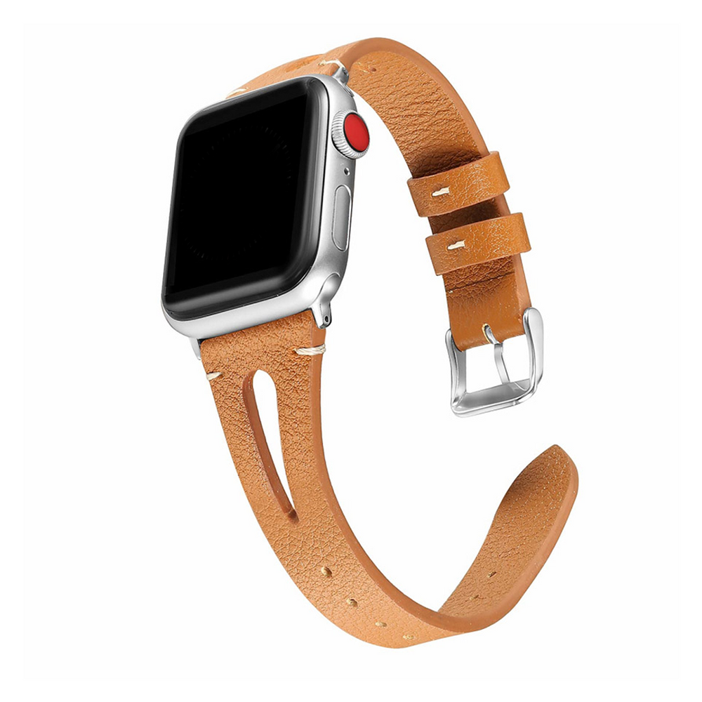 Slim Leather Strap for Apple Watch  1 to 8, SE & Ultra series