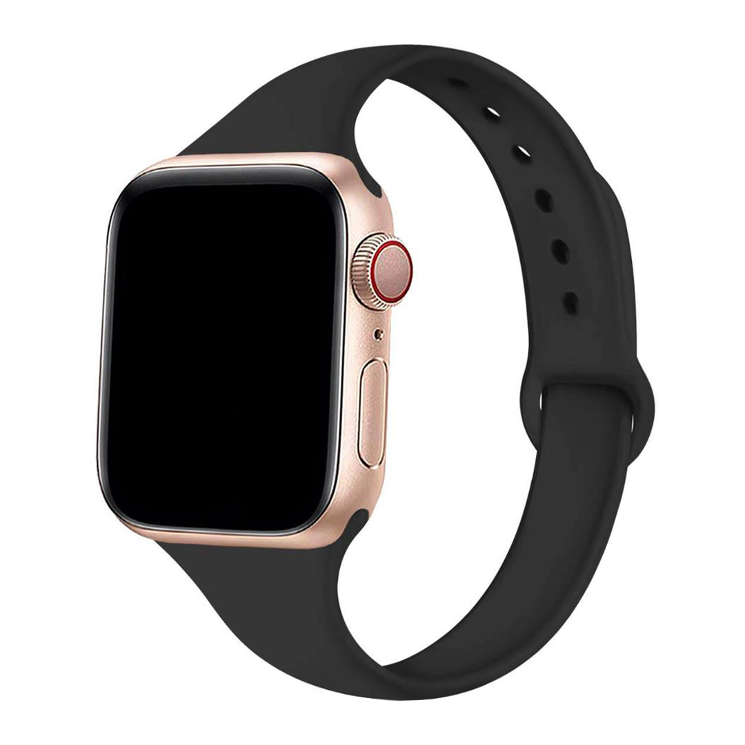 Slim Silicone Strap for Apple Watch  1 to 8, SE & Ultra series