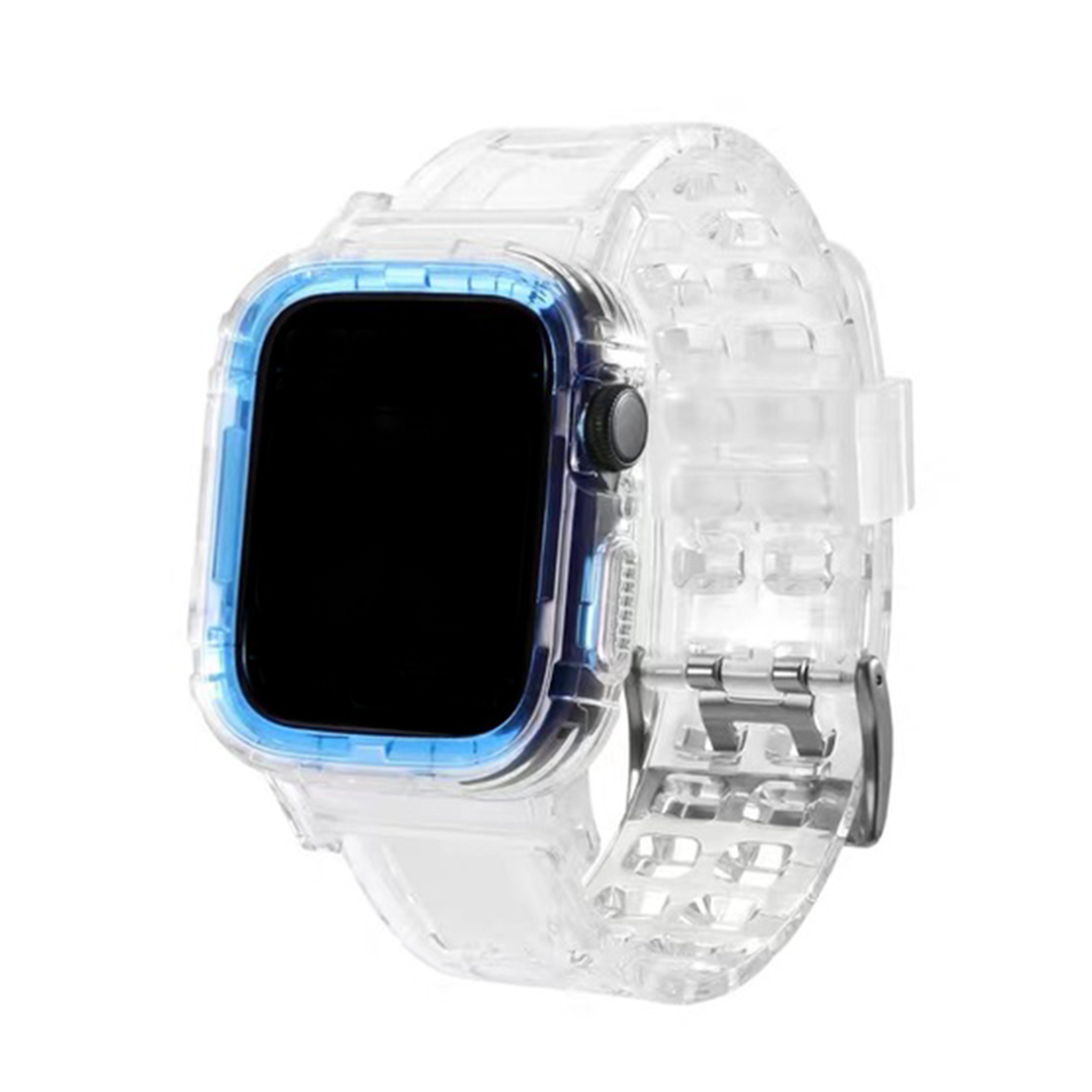 Translucent Silicone Strap for Apple Watch  1 to 8, SE & Ultra series