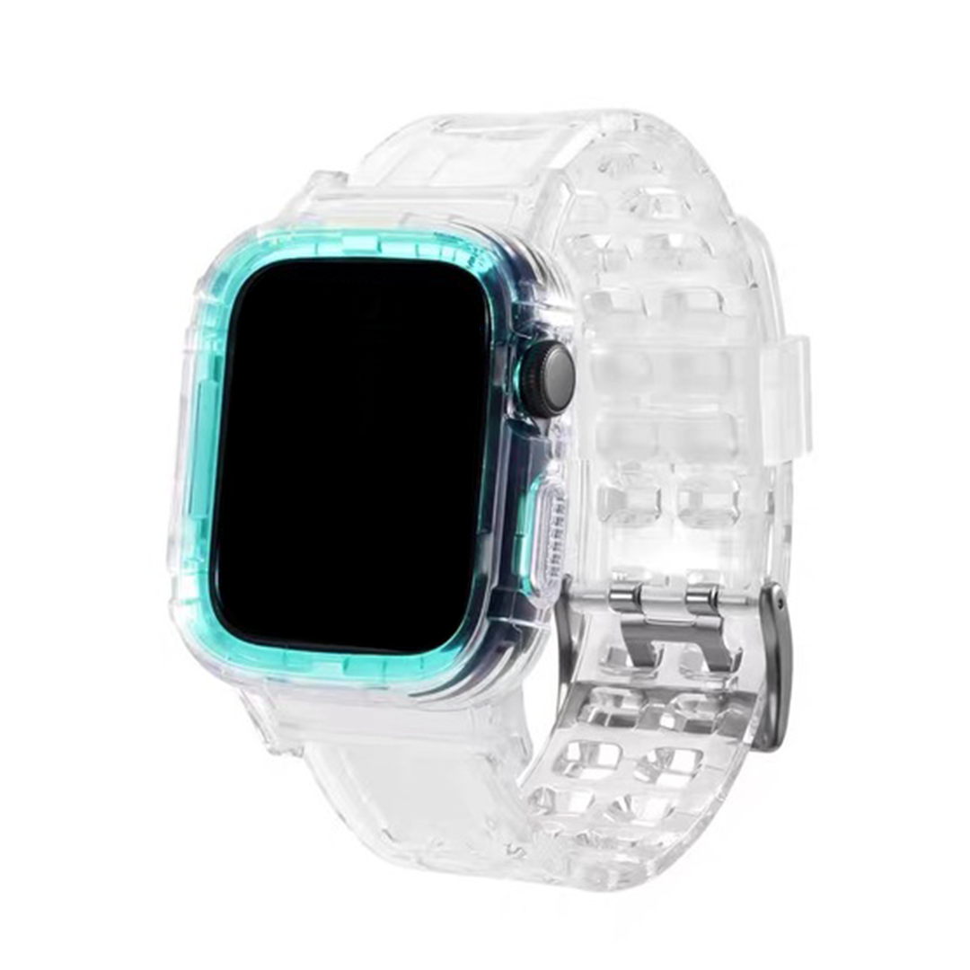 Translucent Silicone Strap for Apple Watch  1 to 8, SE & Ultra series